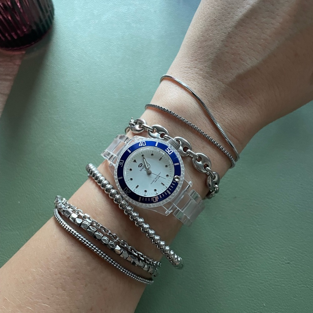 Vintage Clear and Blue Marea Watch